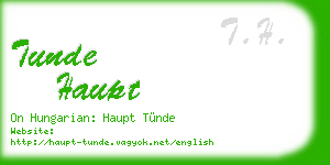 tunde haupt business card